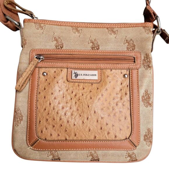 Bag U S Polo Assn Signature Neutral Tan Crossbody Bag - Picture 3 of 9
